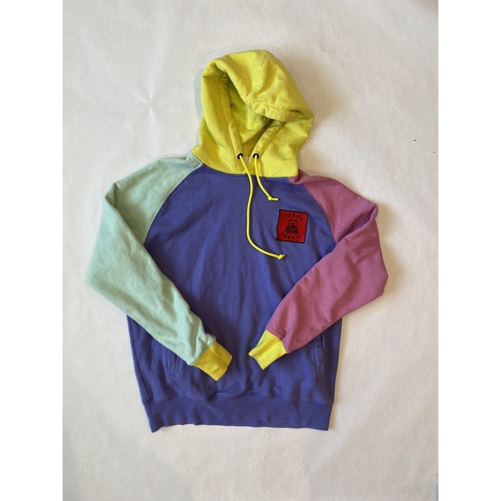 Adult Teddy Fresh Small TED Color-block Multicolor Pastel Pullover Sweatshirt